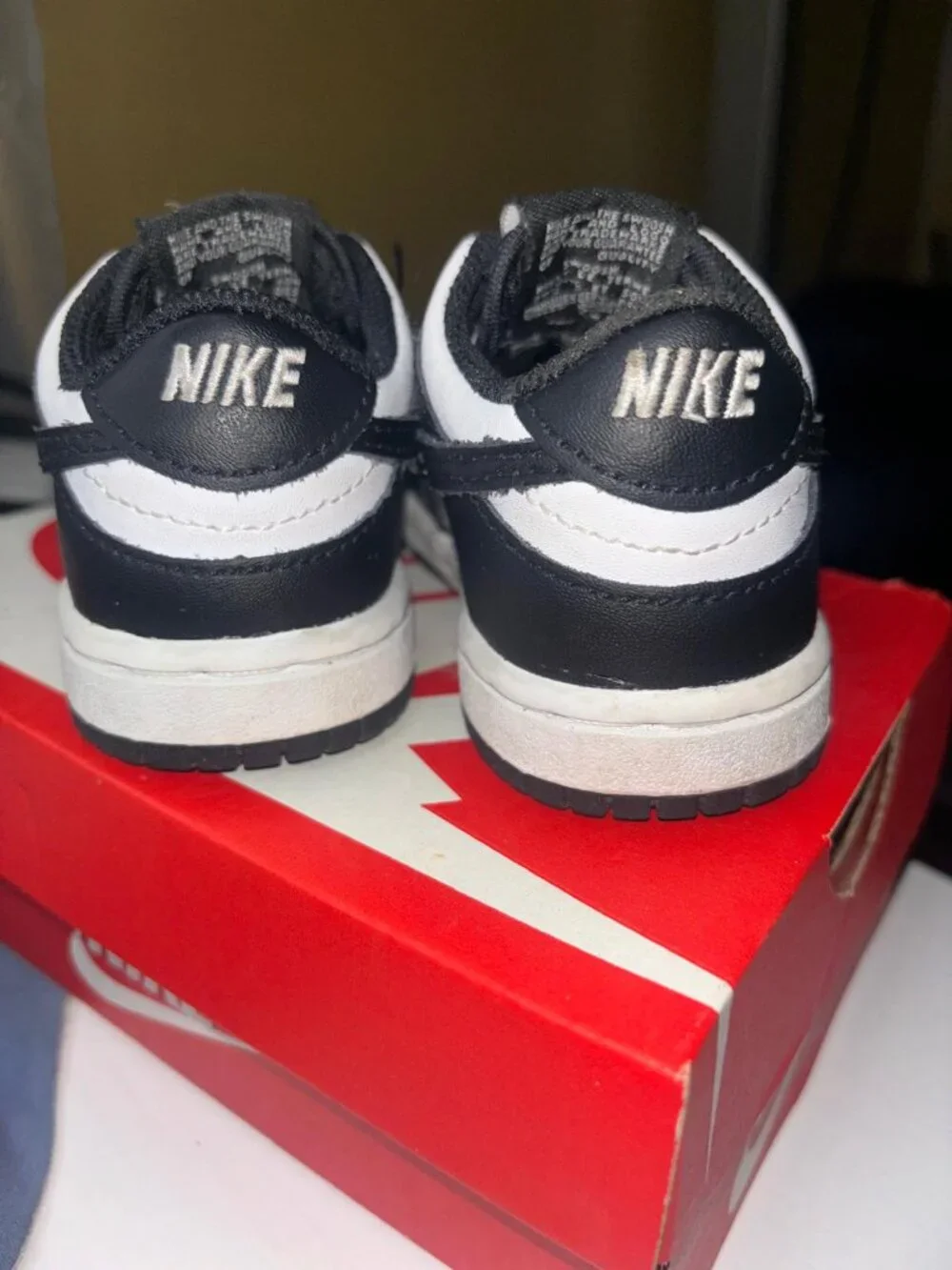 Toddler Size 5C - Nike Dunk Low Black White Leather